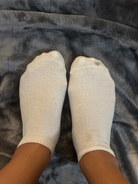 Thin White Crew Socks